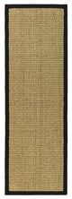 Safavieh Natural Fiber Nf114C Solid Color Rug, Natural/Black, 2'6" X 20'0"