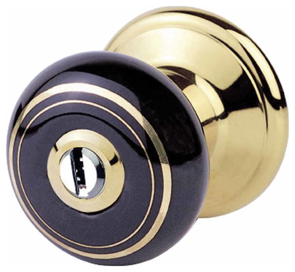 Brass Keyed Door Knob Lock Set Porcelain Adjustable Backset Porcelain Door Lock