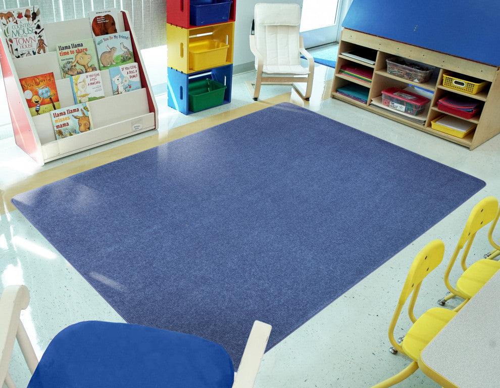 Kid Essentials Rug, Just Kidding, Cobalt Blue, 6'x9'
