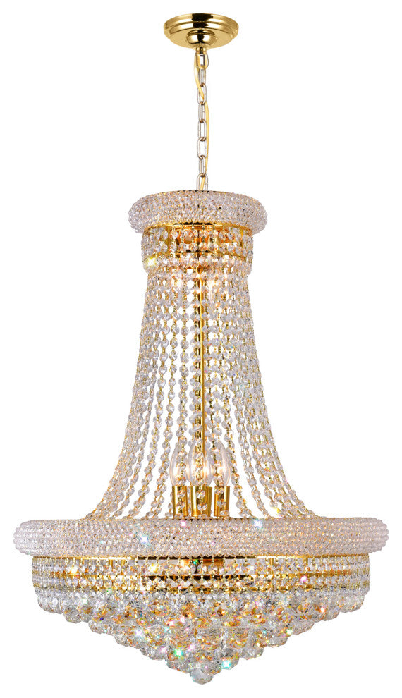 Empire 17 Light Down Chandelier With Gold Finish