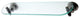 BA8219BKDKL Water onyx Glass Shelf with 1-1/2 inch Rubber Sleeve, Black Nickel