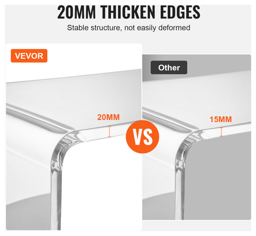 VEVOR Acrylic Console Table Clear Acrylic End Table 38x15x29" for Foyer