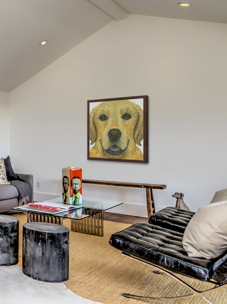 "Lab" Framed Painting Print, 32"x32"