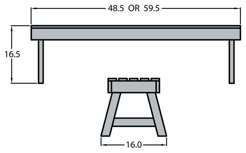 Weatherly Picnic Bench, 4', White, 4'