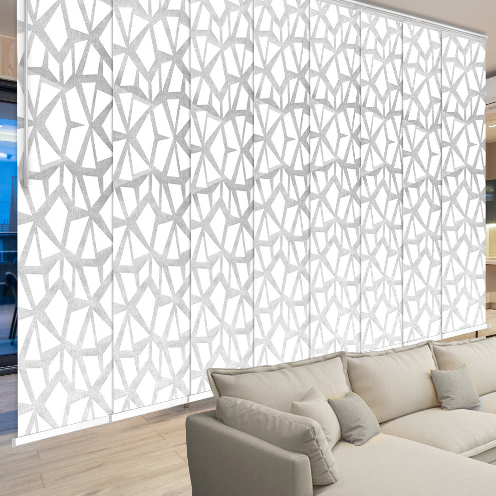 Scattered 8-Panel Track Extendable Vertical Blinds 130-175"W