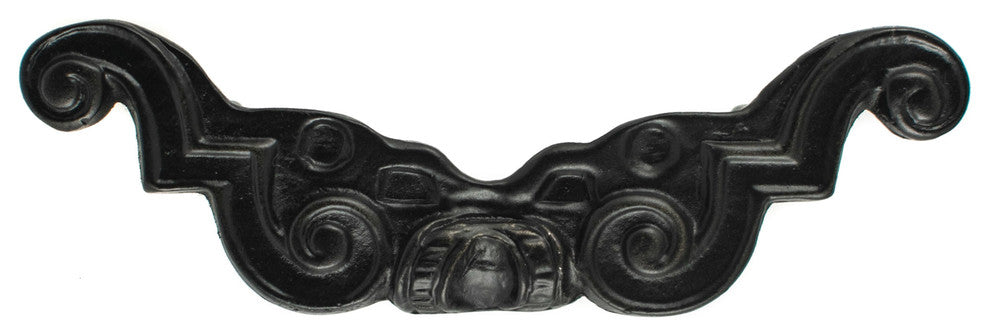 Ornate Pewter Cabinet Pull Hawk Hill Hardware, Wrought Iron
