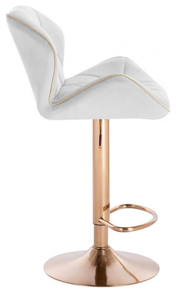 Modern Home Luxe Spyder Contemporary Adjustable Suede Barstool - Modern Comfort