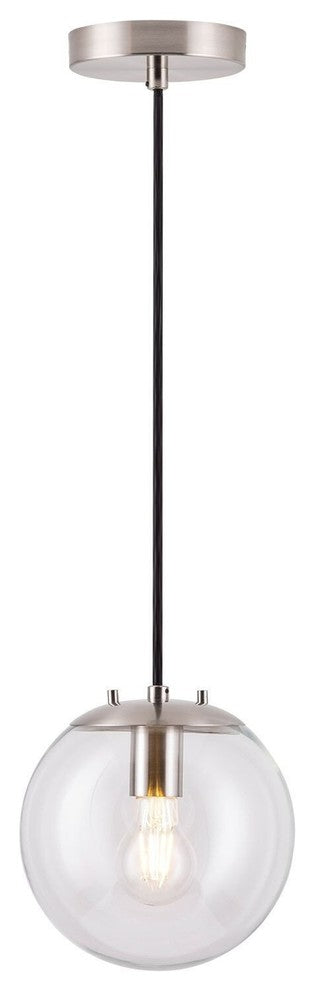 Sferra Pendant Light with Bulb, Brushed Nickel