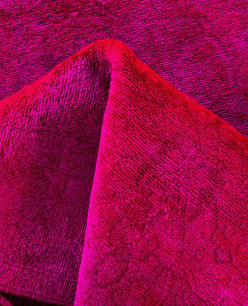 Overdyed One-of-a-Kind Hand-Knotted Area Rug Pink, 4' 0" x 6' 4"