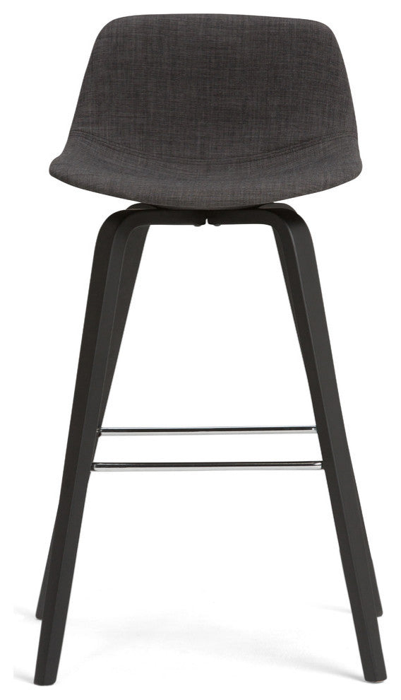 Randolph Bentwood Counter Stool, Set of 2, Charcoal Gray and Black