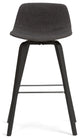 Randolph Bentwood Counter Stool, Set of 2, Charcoal Gray and Black