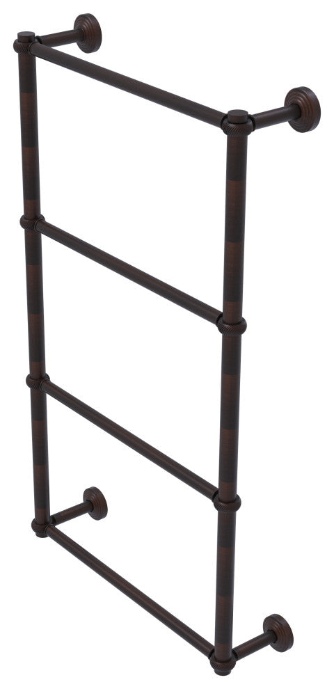 Waverly Place 4 Tier 36" Ladder Towel Bar with Twisted Detail, Venetian Bronze