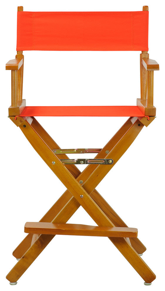 024" Director's Chair Honey Oak Frame-Orange Canvas
