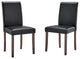 Prosper Faux Leather Dining Side Chair Set of 2 - Black