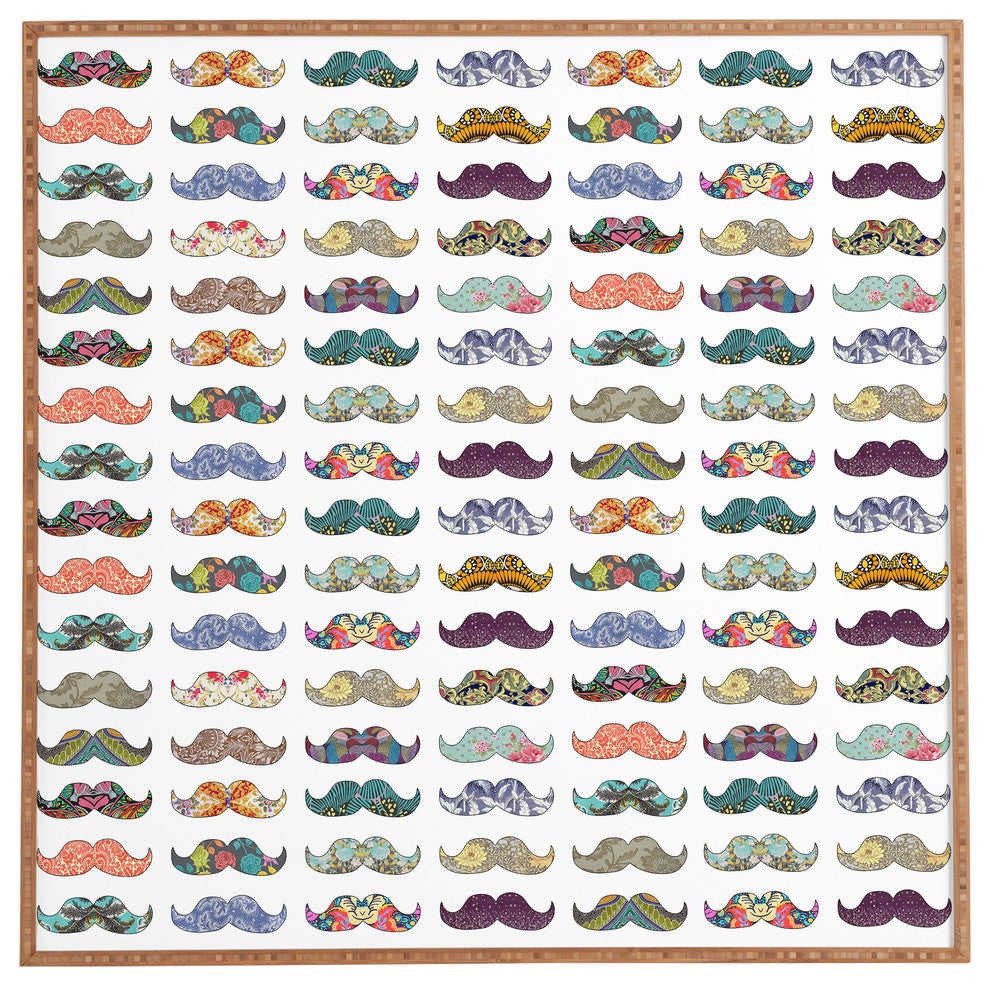 Deny Designs Bianca Green Mustache Mania Framed Wall Art
