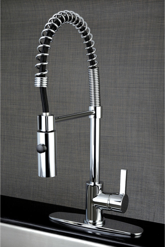 Gourmetier Single-Handle Pre-Rinse Kitchen Faucet, Polished Chrome