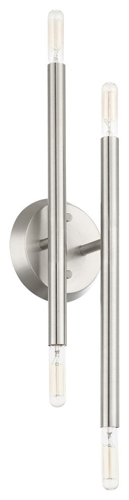 Brushed Nickel Mid Century Modern Sconce