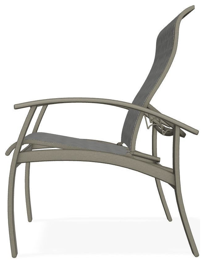 Belle Isle Sling Adjustable Outdoor Dining Chair, Anchor/Storm