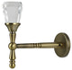 Cristallo Crystal and Metal Drapery Holdback, Antique Brass