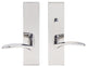 Crest Lever, Tubular Passage With Privacy Bolt, LH, Polished Stainless Steel