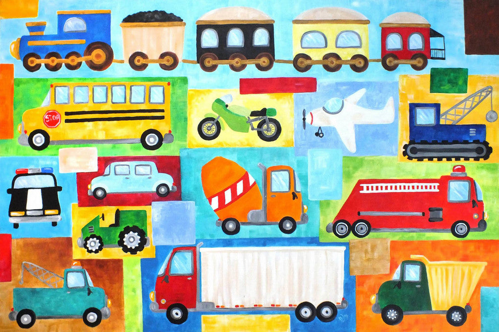 Marmont Hill, "Trains and Such" by Nicola Joyner Print on Wrapped Canvas