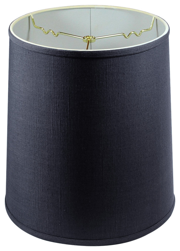 Drum Shade 1 12"x14"x15", Textured Slate Blue