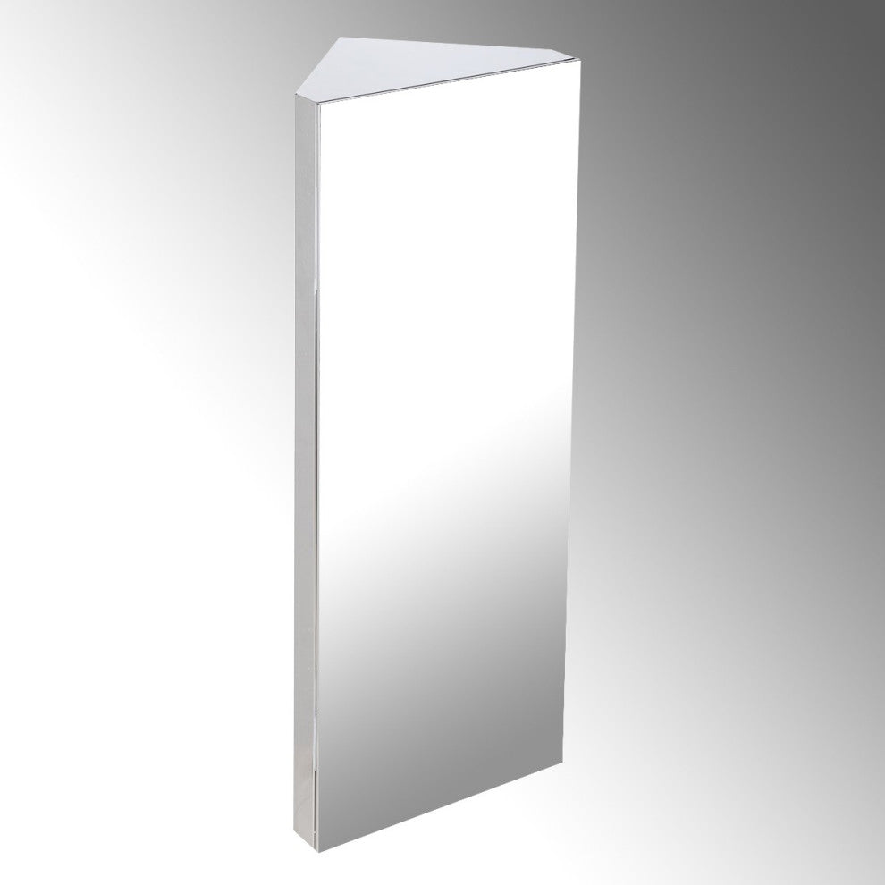 Corner Wall Mount  Medicine Cabinet Stainless Steel Bathroom Cabinet with Mirror