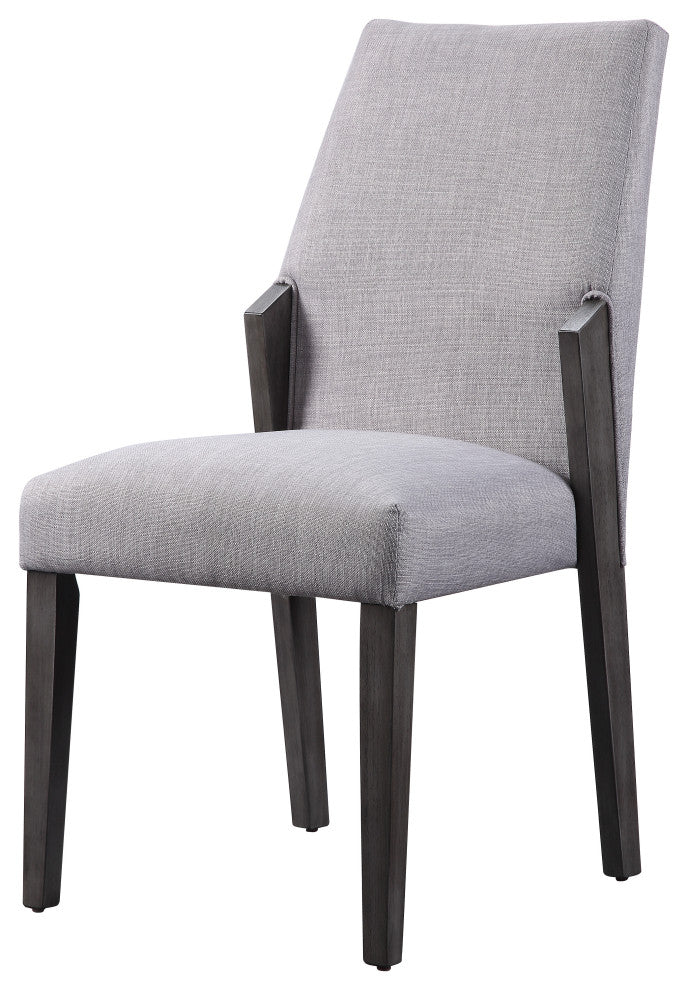 ACME Bernice Side Chair, Set of 2, Gray Oak