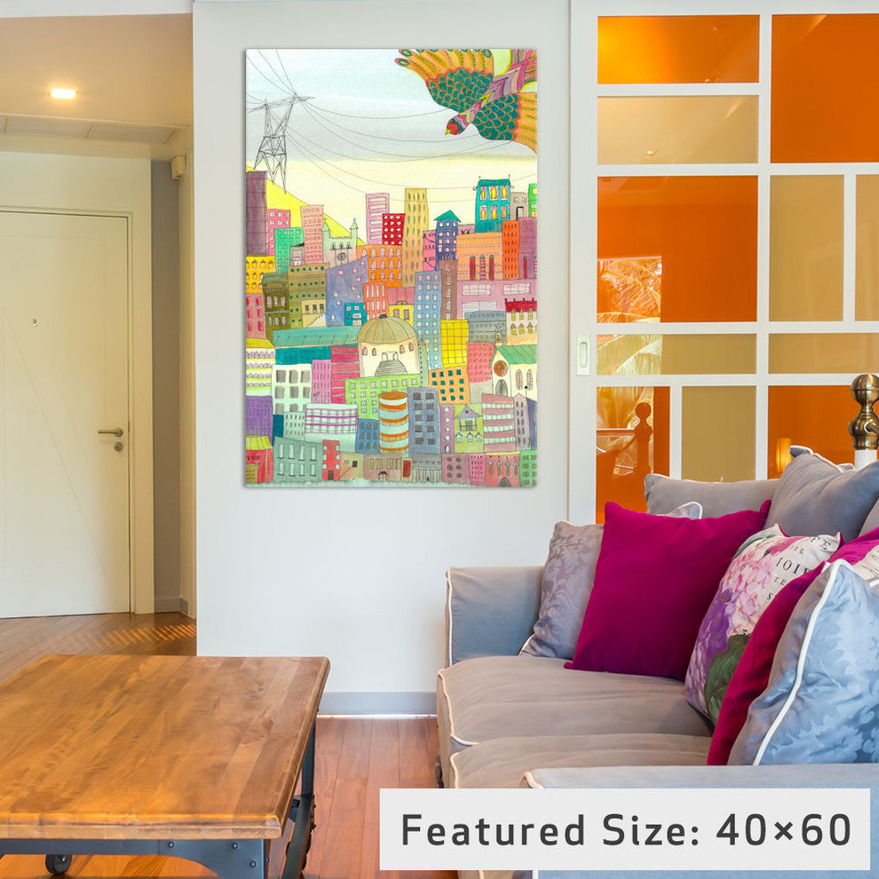 "Ma Ville" by Sylvie Demers, 40x26x1.5
