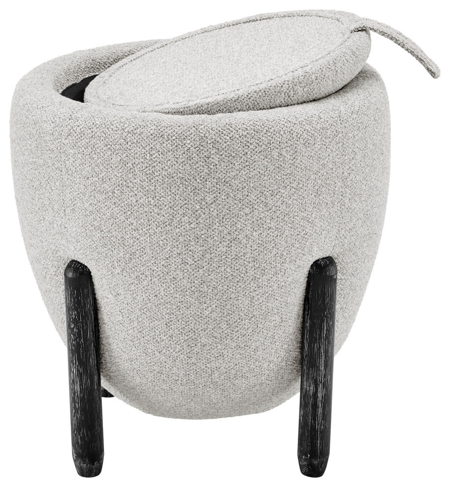 Murphy Storage Ottoman, Horizon Gray, Fabric