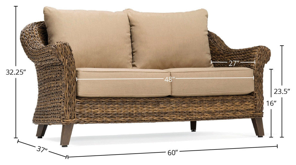 Cayman Loveseat, Heritage Brown