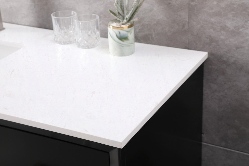 60" SIngle Bathroom Vanity, Black