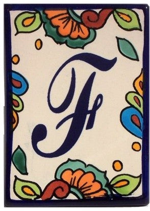 Hacienda Talavera Ceramic House Letter F