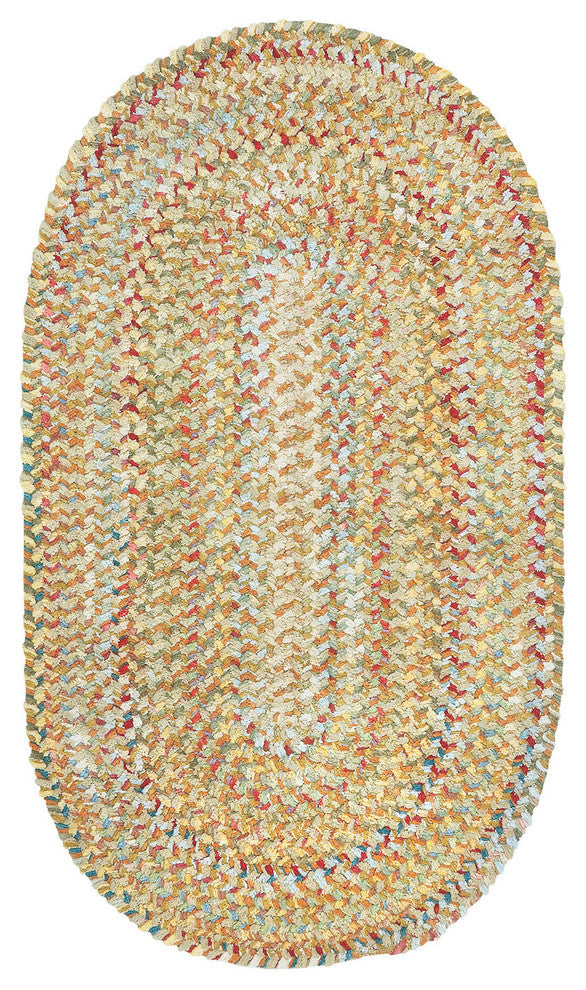 Capel Ocracoke Amber 0425_725 Braided Rugs - 9' 2" X 13' 2" Oval