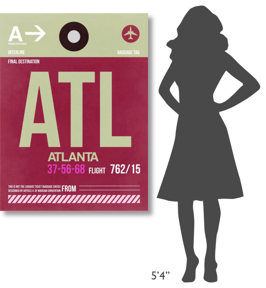 "ATL Atlanta Luggage Tag 2" Fine Art Print