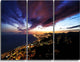 "Barcelona Skyline Panorama" Metal Wall Art, 3 Panels, 36"x28"