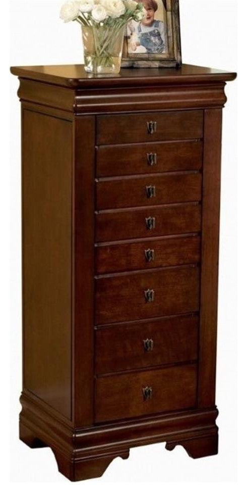 Bowery Hill Marquis Cherry Jewelry Armoire