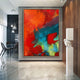 60x72 Original Large Red Orange Abstract FrameArt Modern Painting