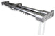Heavy Duty Double Traverse Rod, Center Open, Silver, 48-84"