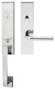 Cologne Lever, Mortise Entry Handleset, LHR, Polished Stainless Steel