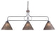 Large Wrought Iron and Punched Tin Bar Island Light, Blackened Tin
