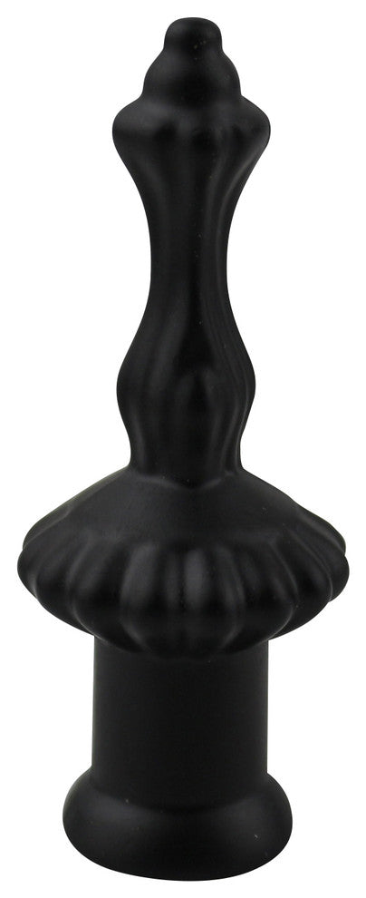 Markington Lamp Finial, 2" Tall, Matte Black, Single