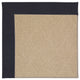 Zoe-Cane Wicker Machine Tufted Rectangle Rug, Dark Navy, 2'6"x12' Runner