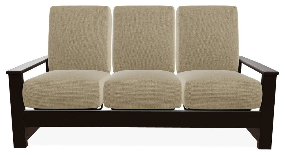 Leeward Deep Seat 3-Seat Outdoor Sofa, Blend Sand Pat/Kona