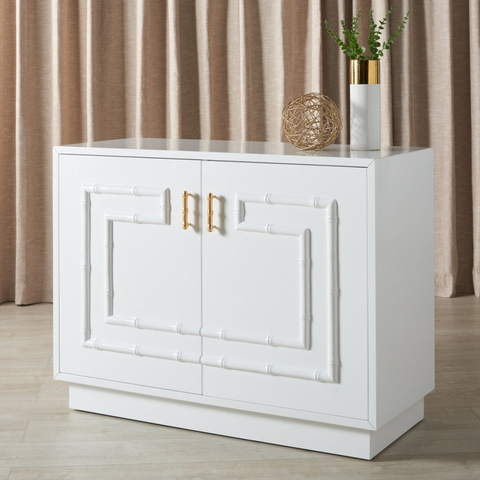 Safavieh Couture Ruben Cabinet, White/Gold