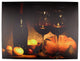Battery Operated 2 LED Wine Glass and Bottle Scene Canvas Wall Hanging, 15.75"