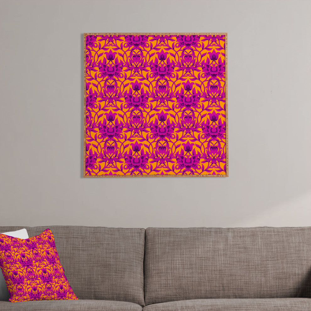 Deny Designs Aimee St Hill Vine Pink Framed Wall Art