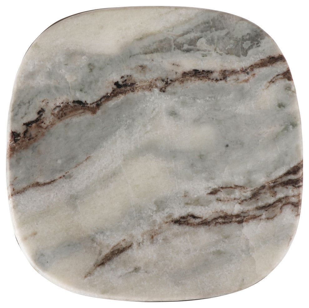 Marbelle Alfie Marble Counter Stool Toronto Sand/Antique Nickel Finish