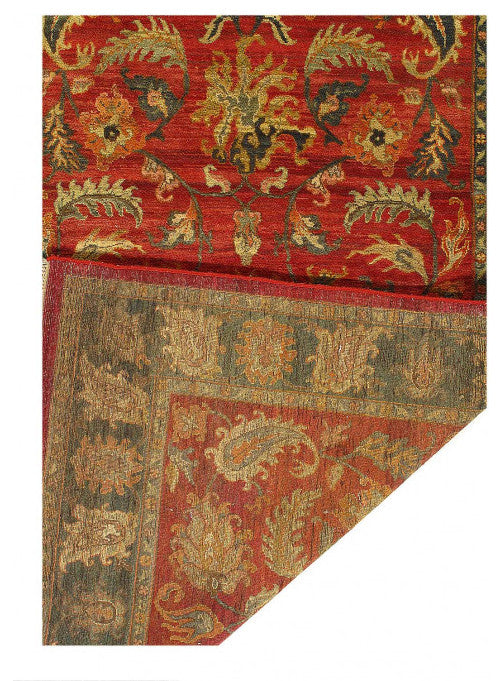 Fine Hand Knotted Indian Agra Rug 6'x9'5"