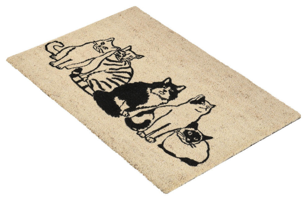 Kitty Crew 24x36 Coir Doormat by Kosas Home